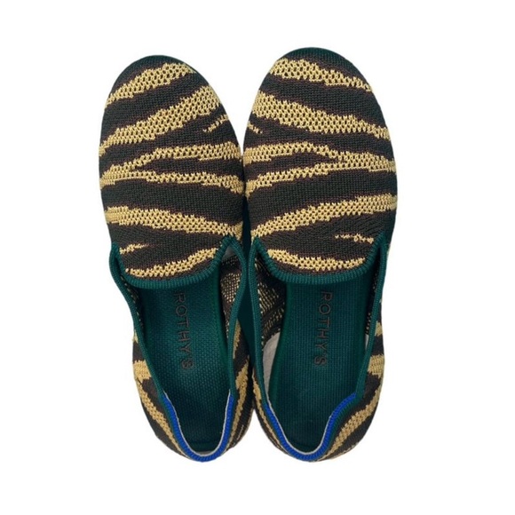 Rothy’s The Loafer Chai Zebra Print Shoes Women’s Size 7.5 Slip On Flats - Picture 10 of 10